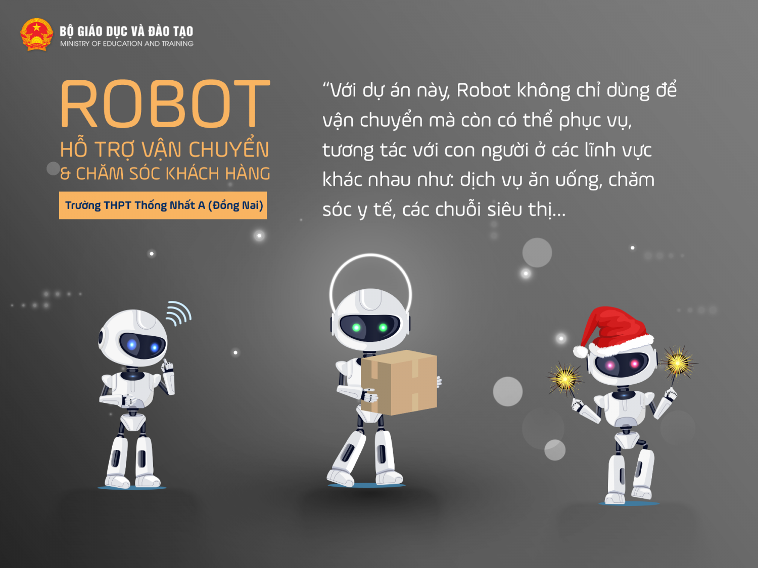 Dự án "Robot hỗ trợ vận chuyển và chăm sóc khách hàng"